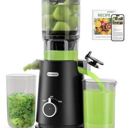 Cold Press Juicer - Wide Mouth Feed Chute with Self Feeding & Hands-Free Design - Juice Extractor Machine for Fruits and Leafy Greens - Juicer Machine