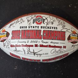 Ohio State Buckeyes Autographed 2002 National Champs Football