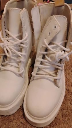 All White Dr Martens