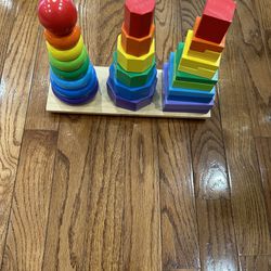 Melissa And Doug Stackable Geometric Puzzle