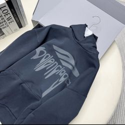 Black and Grey Balenciaga Hoodie