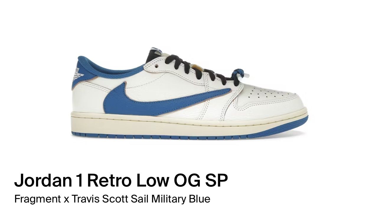 Jordan 1 Low Fragment Travis Scott