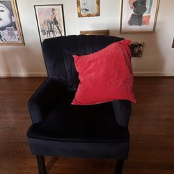 Blue Velvet Armchair 