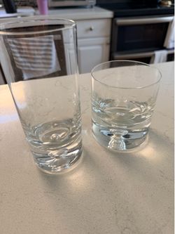 8 Glass Tumblers Set crate & barrel