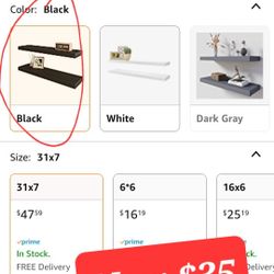 Black Floating Shelves