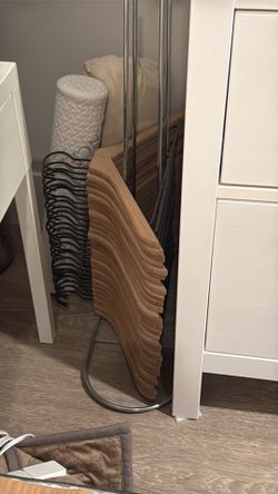 wooden clothing hangers with hanger stand