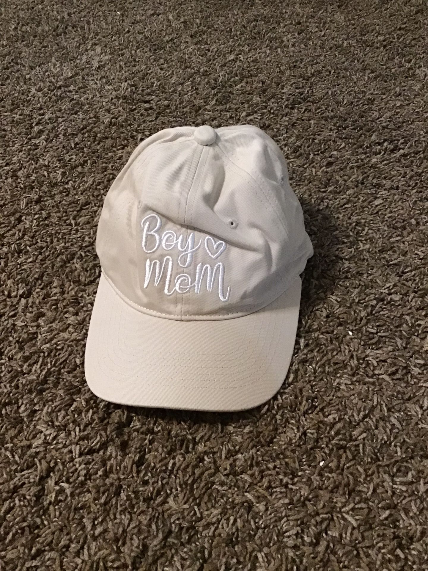 “Boy Mom” Beige Hat