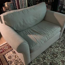 Taupe Love Seat Fold Out Bed