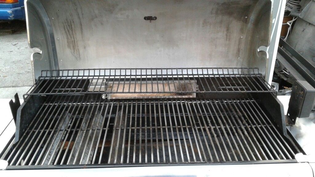 Gas Grill. Converted to Charcoal Grill Sold as is . Large Cooking