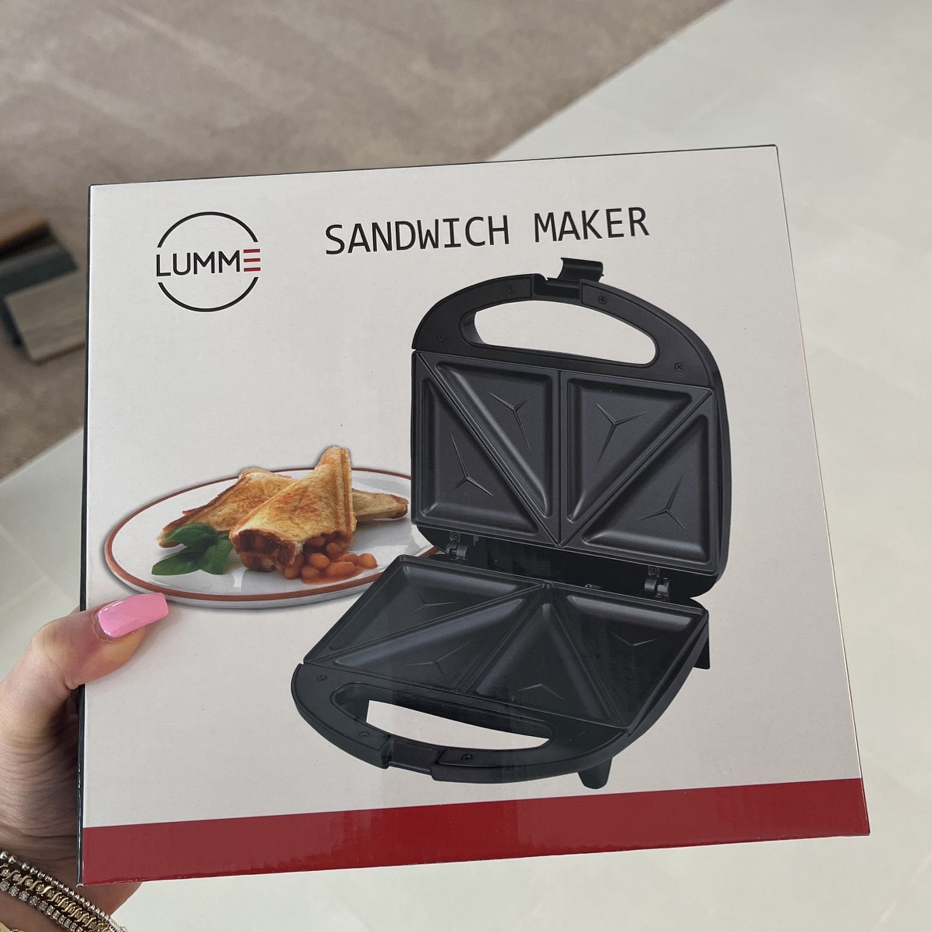 Lumme Sandwich Maker, Sandwich Toaster, Panini Press, Quesadilla Maker, Grilled Cheese, French Toast Press, Pizza Pockets Press, Indicator light, Omel