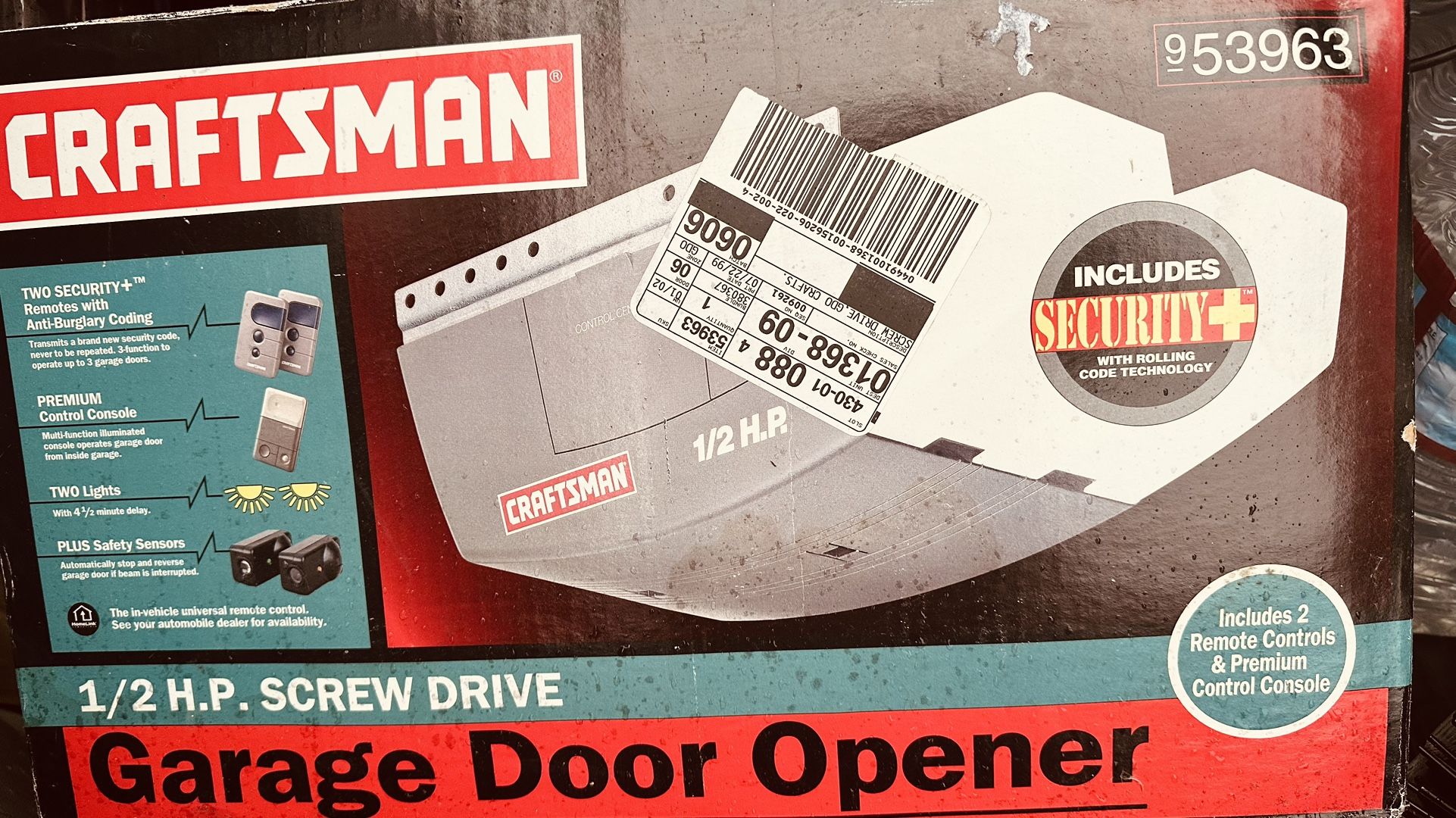 Brand new Craftsman 1/2 hp Screw Drive Garage Door Opener