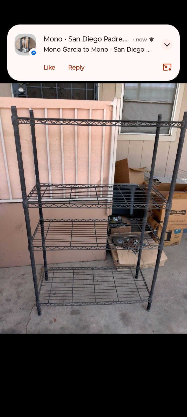 Metal Shelves.