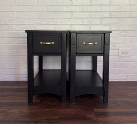 Pair of Black Nightstands