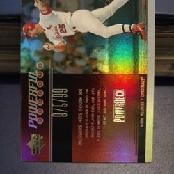 Mark McGwire Hits 500th Career Hr 1998 Upper Deck Powerdeck