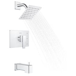 Chrome tub and shower trim kit