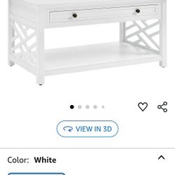 Wood coffee table white - NEW
