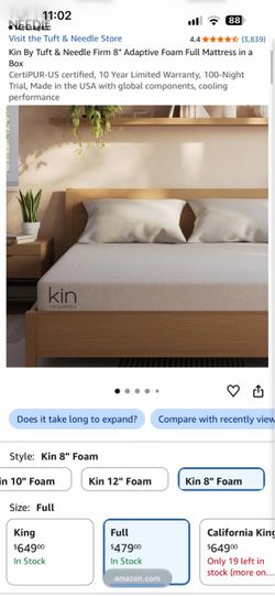 8 inch full adaptive foam mattress