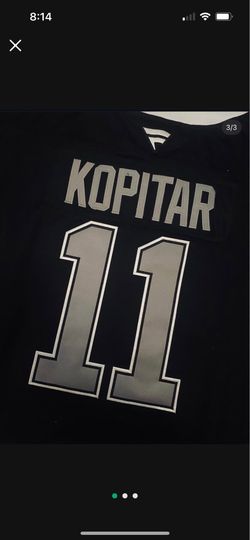 Black Los Angeles kings Kopitar hockey jersey