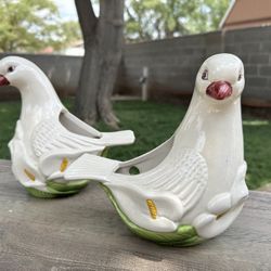 Ceramic Bird Wall Pockets