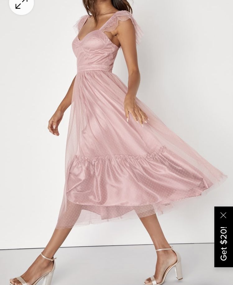 Princess Ruffled Midi Dress