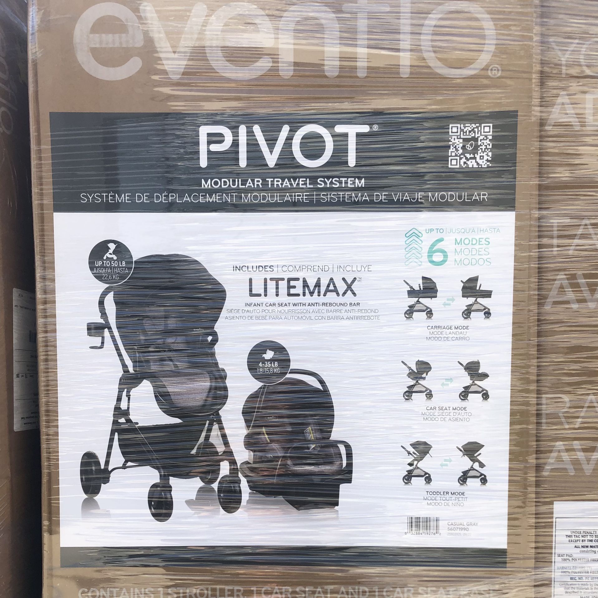 New In Box Evenflo Premium Car Seat Stroller 6 Modes Pivot Modular Travel System Litemax Infant Seat