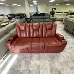 Reclining Sofa Leather❤️‍🔥🔥FOR SALE🔥/ delivery Available 🚛💨
