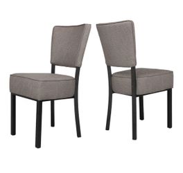 Set of 2 Di Classe BOHEMIA-PLUS Chair Color Gray