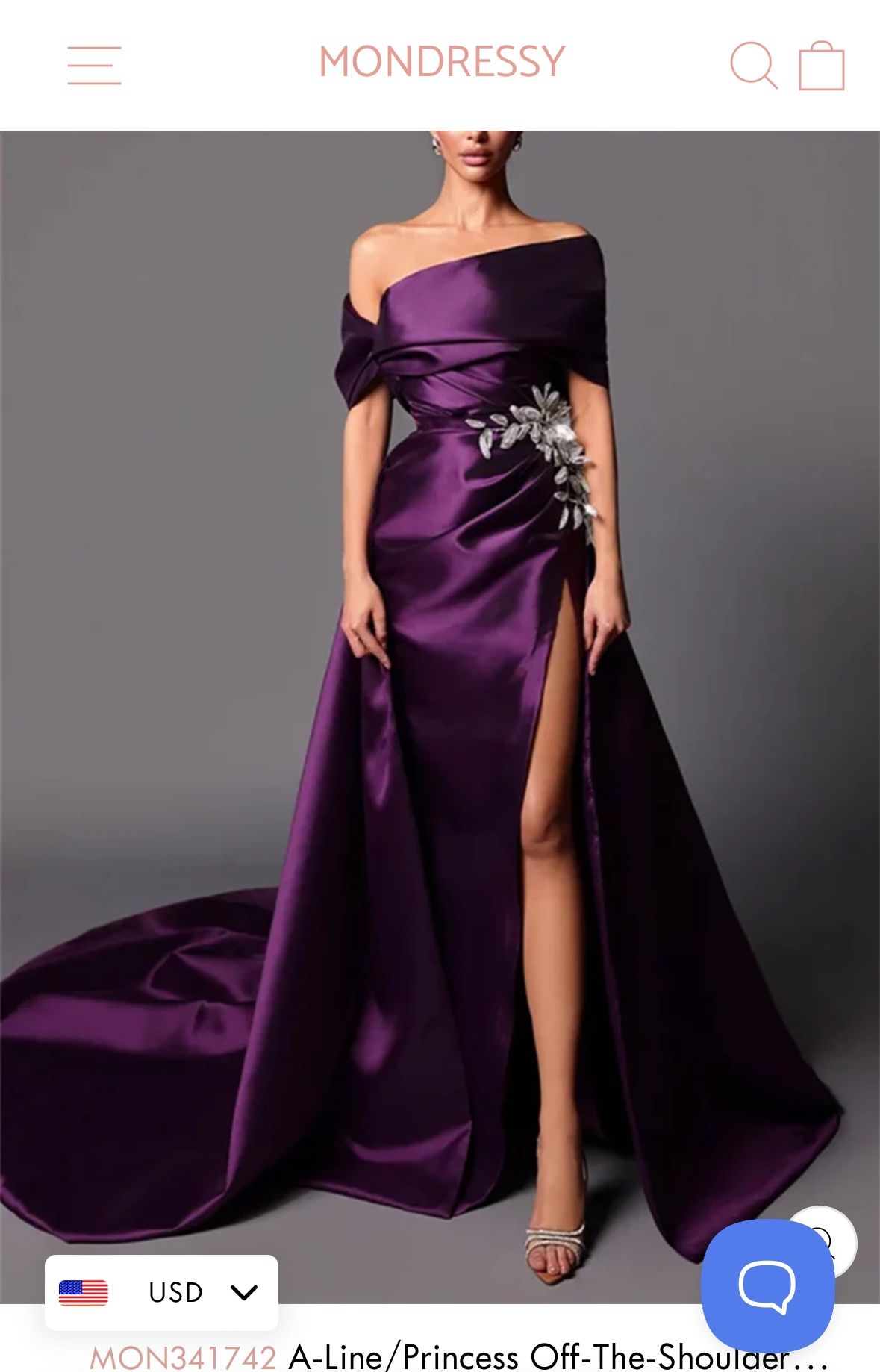 Mondressy A-Line Off The Shoulder
