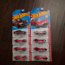 Hot Wheels Red Edition Lot of 10 Die-Cast Cars