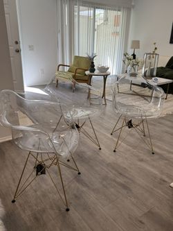 Holiday Chairs - Clear Chairs - All 3 For $29.00