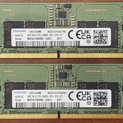 DDR5 SODIMM RAM 2 x 8GB Samsung laptop notebook 