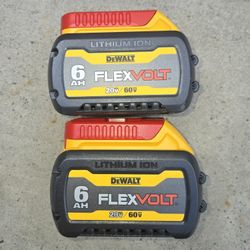 Dewalt 60v Flexvolt Batteries 6.0 Amp Brand New Price For Both 