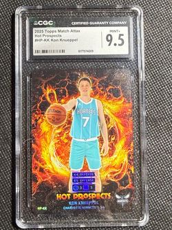 Topps Match Attax 2025-26 Kon Knueppel RC ROOKIE Hot Prospects HP-KK CGC 9.5