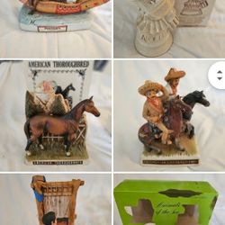 13 Vintage Liquor Decanters