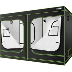 VIVOSUN S848 4x8 Grow Tent, 96"x48"x80" High Reflective Mylar with Observation Window and Floor Tray for Hydroponics Indoor Plant for VS4000/VSF4300