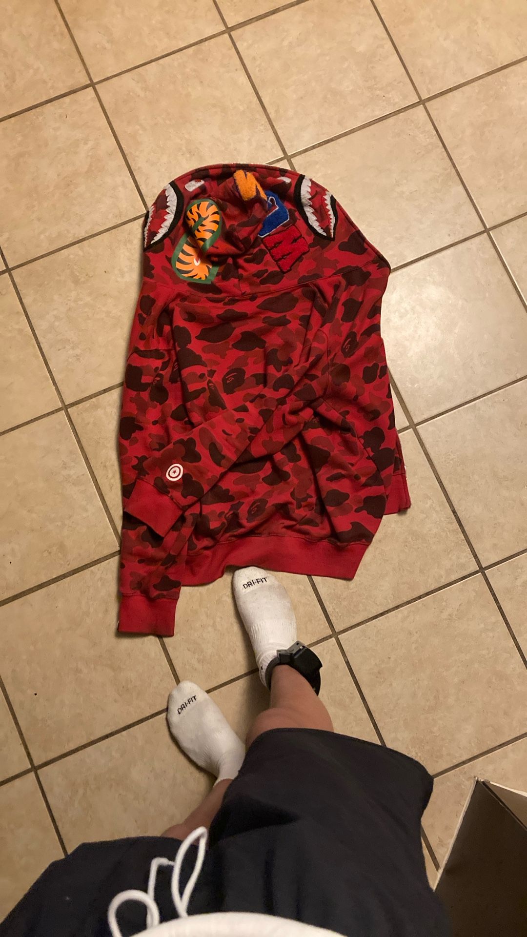 bape hoodie red