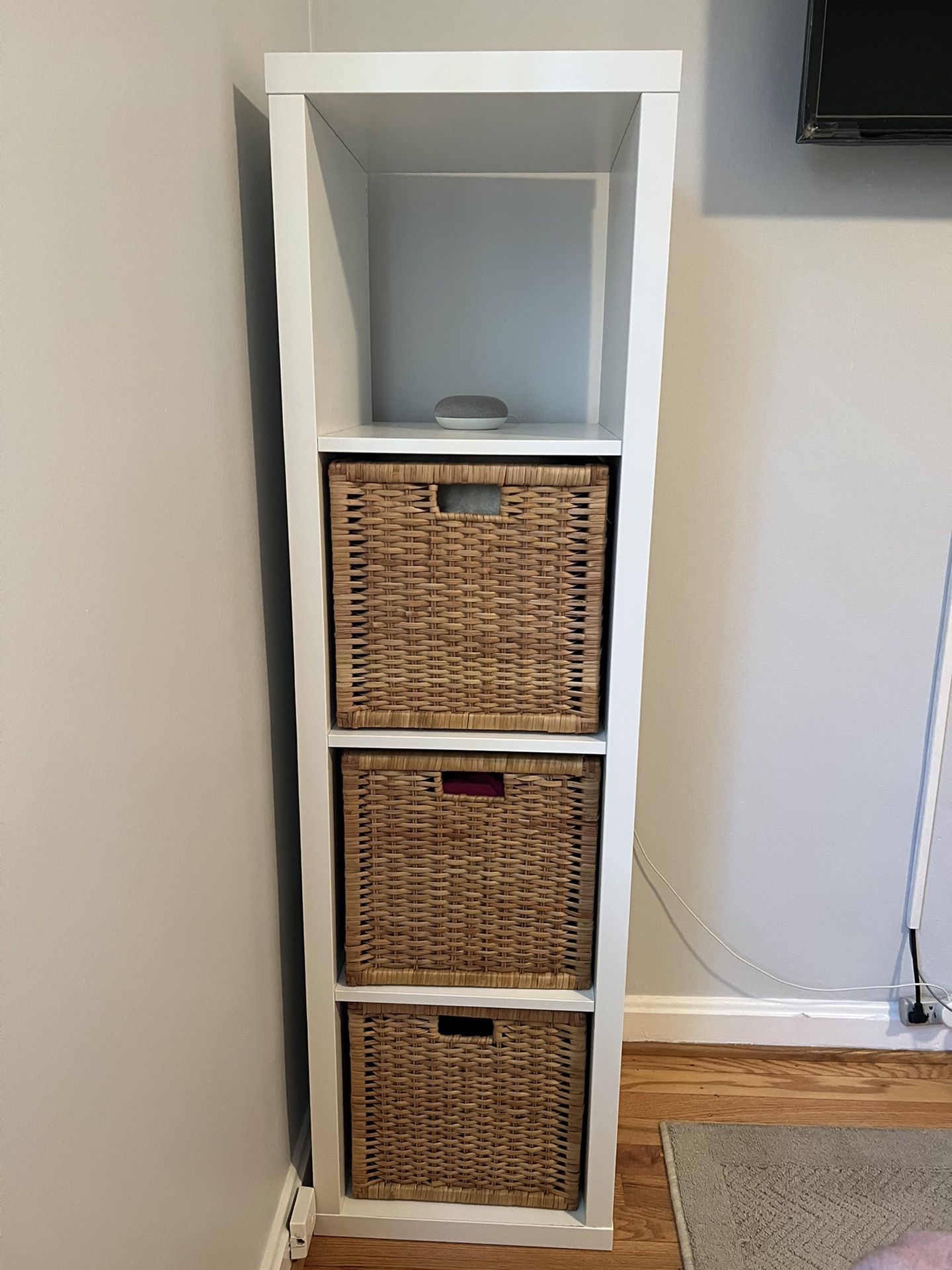 IKEA KALLAX Shelf Unit with Wood Baskets!