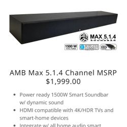 AMB Soundbar For Home Theater System
