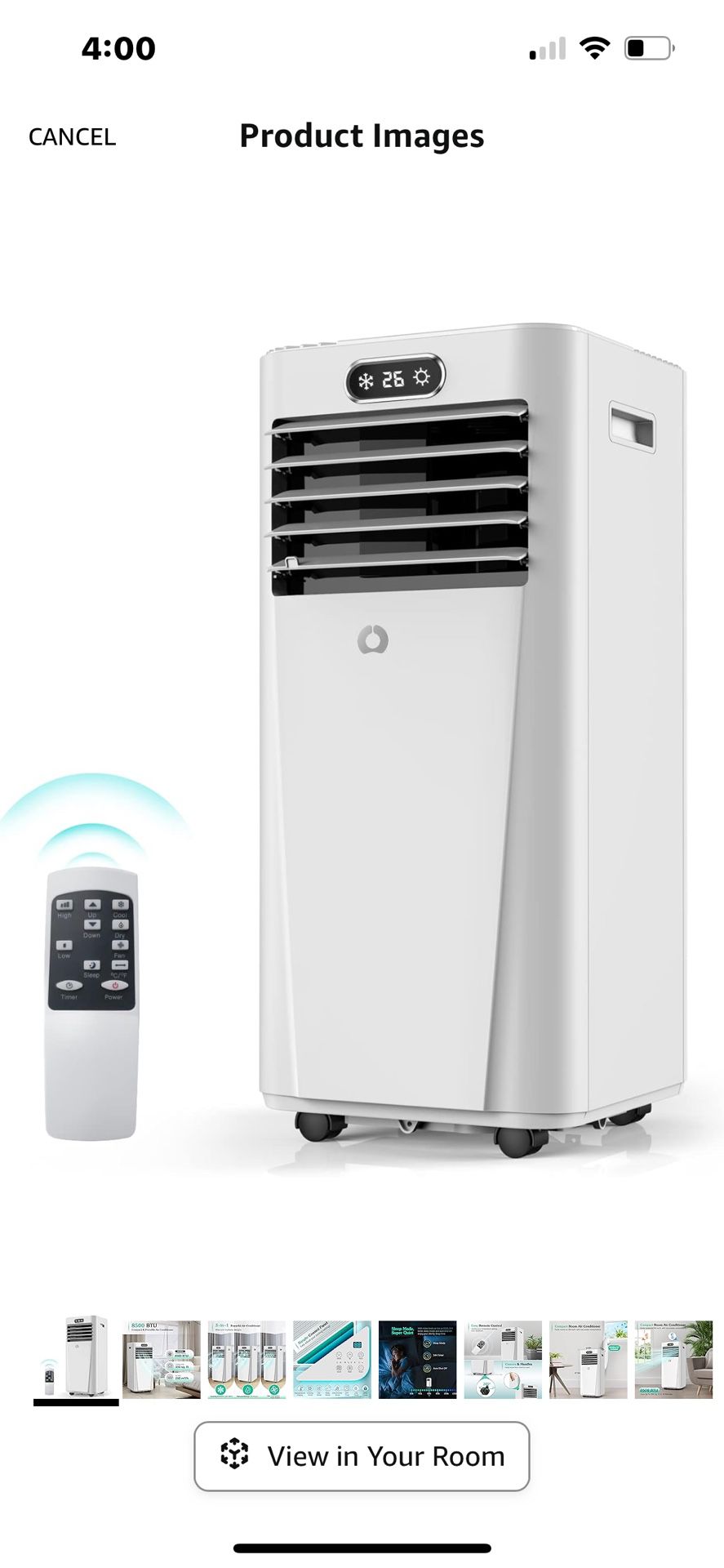 8500 BTU Portable Air Conditionder