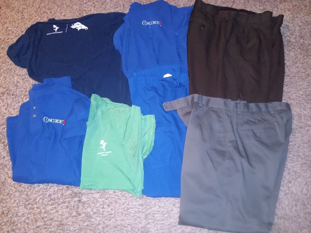 Men's Clothes Shirts Tshirts Dress Pants Size M & L $12 All