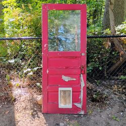 Vintage Door In Ruff Condition Wood Is Still Great Under Paint 