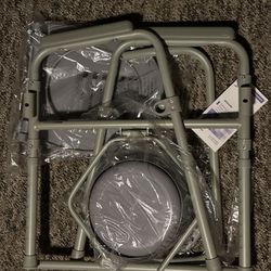 McKesson Folding Commode Chair with 7.5 qt Bucket, 350 lbs Weight Capacity, 13 1/2 in Seat Width, Adjustable Height