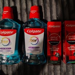 Discounted New Colgate Total White Mouthwash And Colgate Optic White Tootepaste