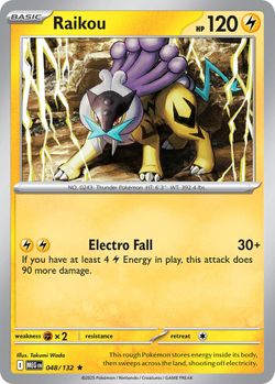 Raikou 048/132 Rare Mega Evolution Pokemon Holo Near Mint