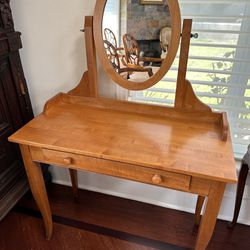 Ethan Allen Vanity With Matching Stool
