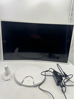 Samsung 32" Curved Monitor C32F391FWN White HDMI DisplayPort 16:9 HAS CRACK!!!