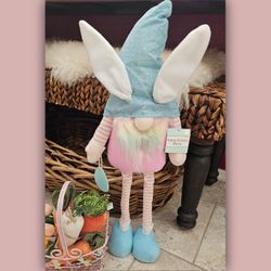 Cute Easter Bunny Self Standing Gnome- Holiday Home Decor🐰✨️💙