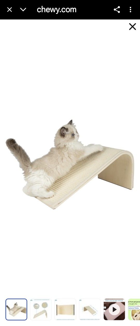 Best Pet Supplies Catify Sloped Sisal Cat Scratcher, Cream