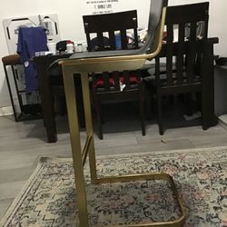 2 Rake black countertop stools from cb2