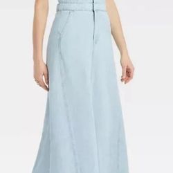 Women's Halter Neck Denim Maxi Dress - Universal Thread Blue 00